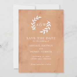 Rustikale Wasserfarbenhochzeit Save The Date