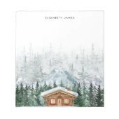 Rustikale Wasserfarbenkabine Grünwald Personalisie Notizblock (Vorderseite)