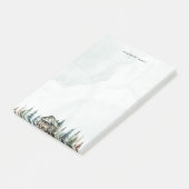 Rustikale Wasserfarbenkabine Grünwald Personalisie Post-it Klebezettel (angewinkelt)