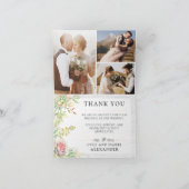 Rustikale Wasserfarbenkakteen Hochzeit Danke für I Karte (Innenseite)