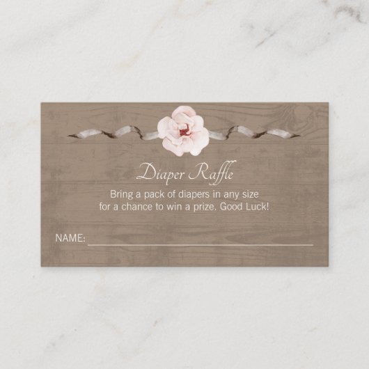 Rustikale Wasserfarbenkarte - Holzba Begleitkarte (Vorderseite)