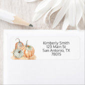 Rustikale Wasserfarbenkürbis-Adresse (Insitu)