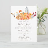 Rustikale Wasserfarbenkürme fallen Brautparty Einladung (Stehend Vorderseite)