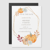 Rustikale Wasserfarbenkürme fallen Save the Date Magnetkarte (Vorne/Hinten)