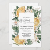 Rustikale Wasserfarbenlampe Italienische Citrus Ba Einladung (Vorne/Hinten)