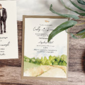 Rustikale Wasserfarbenlandschaft Einladung zur Hoc