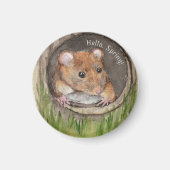 Rustikale WasserfarbenMaus Magnet (Vorne)