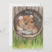 Rustikale WasserfarbenMaus Save The Date (Vorderseite)