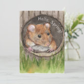 Rustikale WasserfarbenMaus Save The Date (Stehend Vorderseite)