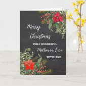 Rustikale Wasserfarbenmutter im Gesetz Frohe Weihn Karte (Gelbe Blume)