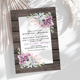 Rustikale Wasserfarbenprächtige Blumenhochzeit Einladung