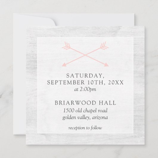 Rustikale Wasserfarbenprächtige Hochzeit des Kakte Einladung (Rückseite)