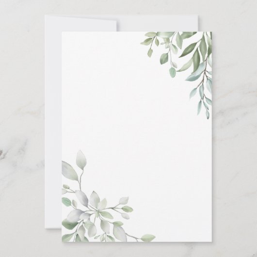 Rustikale Wasserfarbenwelt Bachelorette Einladung (Rückseite)