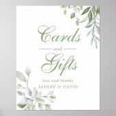 Rustikale Wasserfarbenwelt Blumenkarten & Geschenk Poster (Vorne)