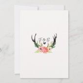 Rustikale Wasserfarbenwelt Boho Hunt ist über Hoch Einladung (Rückseite)