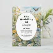 Rustikale Wasserfarbenwelt Einladung (Stehend Vorderseite)