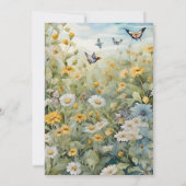 Rustikale Wasserfarbenwelt Einladung (Rückseite)