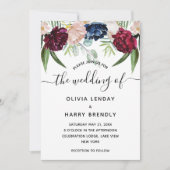 Rustikale Wasserfarbenwelt Elegante Hochzeit Einladung (Vorderseite)