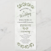 Rustikale Wasserfarbenwelt Elegante Hochzeit Programm (Vorderseite)