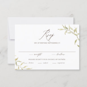 Rustikale Wasserfarbenwelt Grenzen Hochzeit RSVP Karte