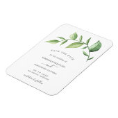 Rustikale Wasserfarbenwelt Sprig Save the Date Magnet (Linke Seite)