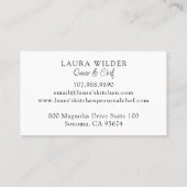 Rustikale Wasserfarbtöpfe Küchengeschirr Visitenkarte (Rückseite)