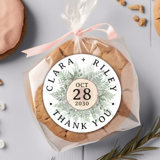 Rustikale Watercolor Blumenzwiebelwoche Vielen Dan Runder Aufkleber