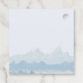 Rustikale Watercolor Gebirgskette Hochzeit Vielen Geschenkanhänger (Rückseite)