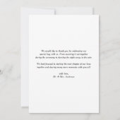 Rustikale Watercolor Greenerie Rahmen Foto Hochzei Dankeskarte (Rückseite)