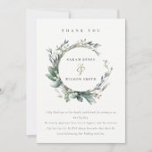 Rustikale Watercolor Grüne Foliage Einladung (Vorderseite)