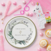 Rustikale Watercolor Grüne Foliage Pappteller (Party)