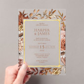 Rustikale Watercolor Herbstblütendecke Acryleinladungen (Insitu (Handheld))