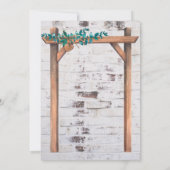 Rustikale Watercolor-Holzrahmen Einladung (Rückseite)