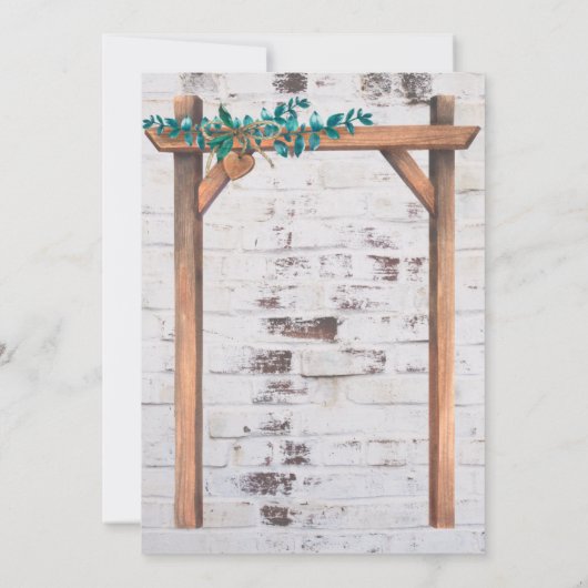 Rustikale Watercolor-Holzrahmen Einladung (Rückseite)