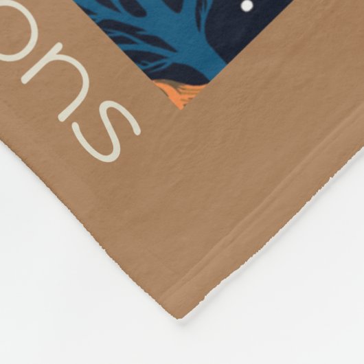 Rustikale Watercolor Woodland Tiere Bäume Weihnach Fleecedecke (Ecke)