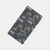 Rustikale Watercolor Woodland Tiere Bäume Weihnach Serviette (Ecke)