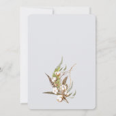 Rustikale Wattestäbchen Hochzeit Einladung (Rückseite)