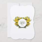 Rustikale Wattle Acacia Hochzeitseinladungen Einladung (Rückseite)