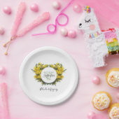 Rustikale Wattle Acacia Wedding Pappteller (Party)