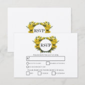 Rustikale Wattle Acacia Wedding RSVP Cards Karte (Vorne/Hinten)