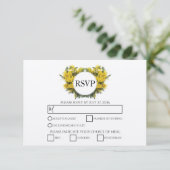 Rustikale Wattle Acacia Wedding RSVP Cards Karte (Stehend Vorderseite)
