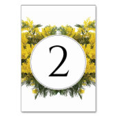 Rustikale Wattle Acacia Wedding Tischnummer (Rückseite)