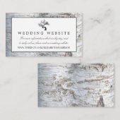 Rustikale Website zum Hochzeitstil von Silberbäume Begleitkarte (Vorne/Hinten)