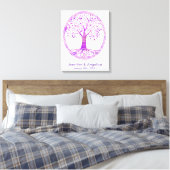 Rustikale Wedding Fingerprint Tree Canvas Print Leinwanddruck (Insitu (Schlafzimmer))