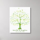 Rustikale Wedding Fingerprint Tree Canvas Print Leinwanddruck (Vorderseite)
