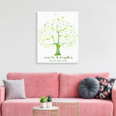 Rustikale Wedding Fingerprint Tree Canvas Print Leinwanddruck (Insitu (Wohnzimmer))