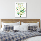 Rustikale Wedding Fingerprint Tree Canvas Print Leinwanddruck (Insitu (Schlafzimmer))