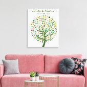 Rustikale Wedding Fingerprint Tree Canvas Print Leinwanddruck (Insitu (Wohnzimmer))