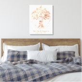 Rustikale Wedding Fingerprint Tree Canvas Print Leinwanddruck (Insitu (Schlafzimmer))
