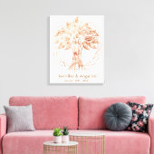Rustikale Wedding Fingerprint Tree Canvas Print Leinwanddruck (Insitu (Wohnzimmer))